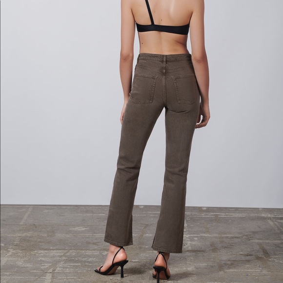 ZARA 90’s Split Hem High Waisted Slim Fit Jeans - Picture 3 of 3